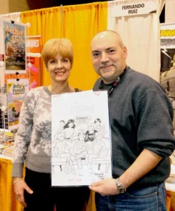 Susi with Fernando Ruiz the Archie Comic Book Illustrator