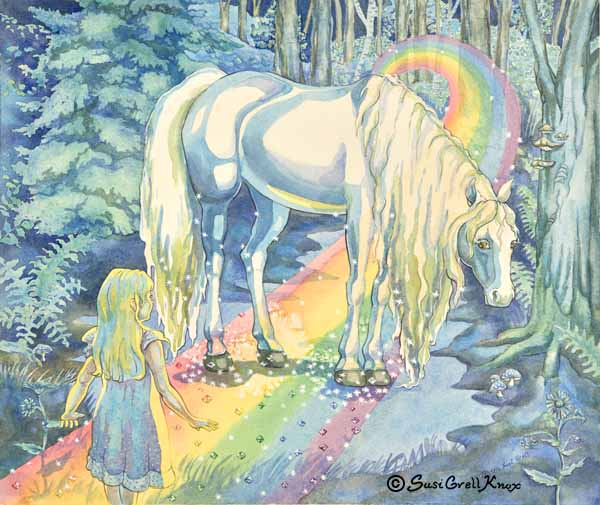 Rainbow Horse Illustrations art by Susi