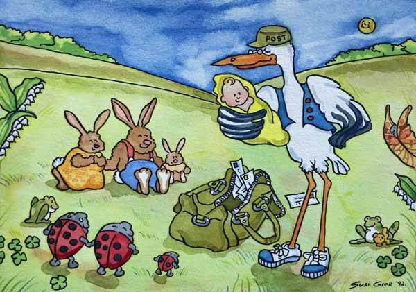 Spring Baby Illustrations art by Susi