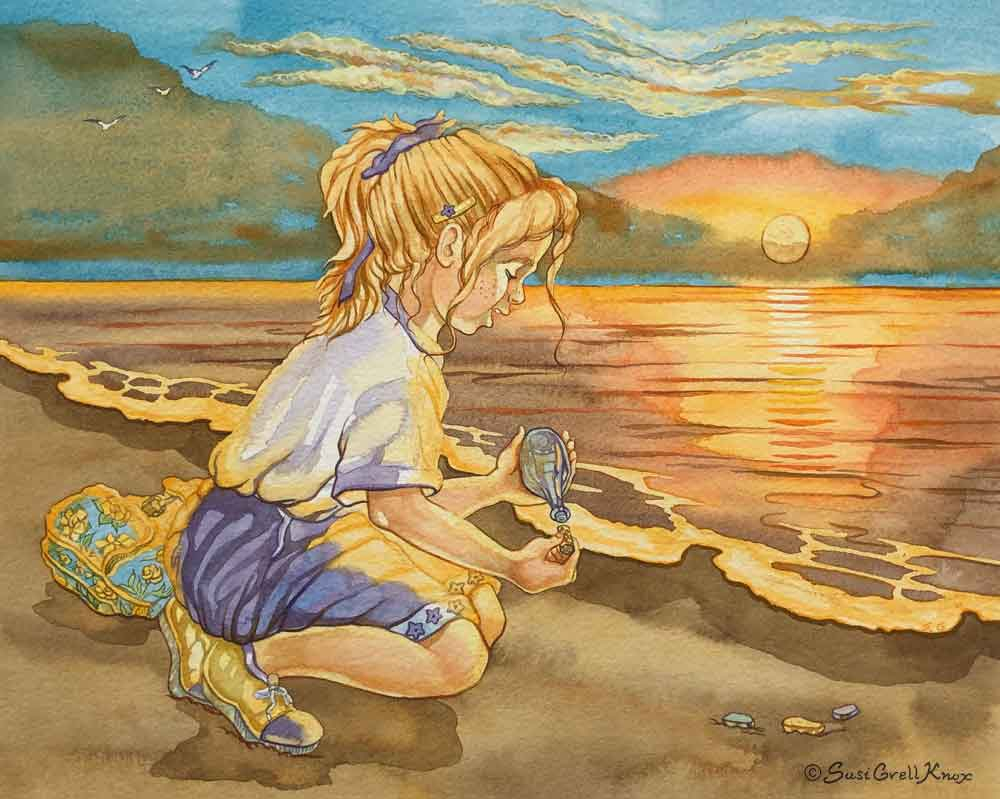 Message in the Bottle Illustrations art by Susi