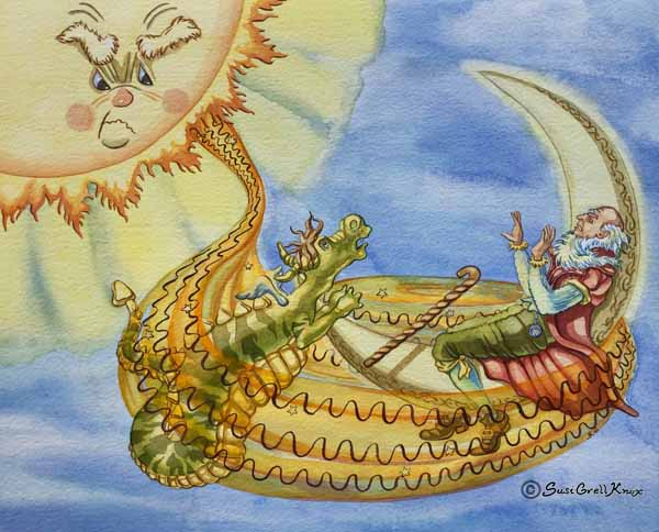 Turmoil in the Sky Illustrations art by Susi