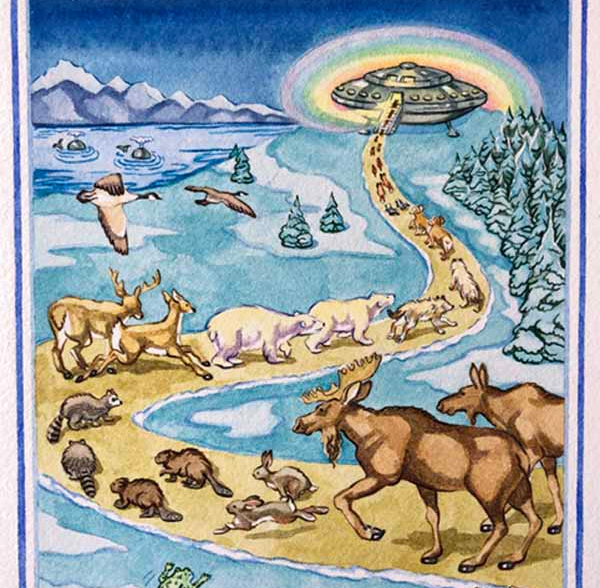 Noah's Spaceship Illustrations art by Susi