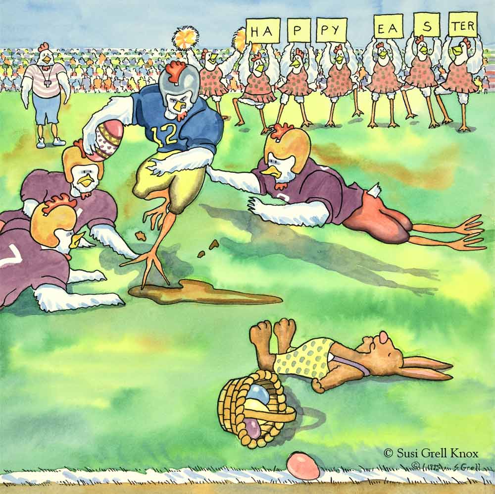 Easter Football Illustrations art by Susi