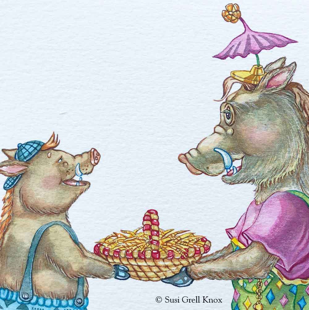 Sharing Pie Illustrations art by Susi