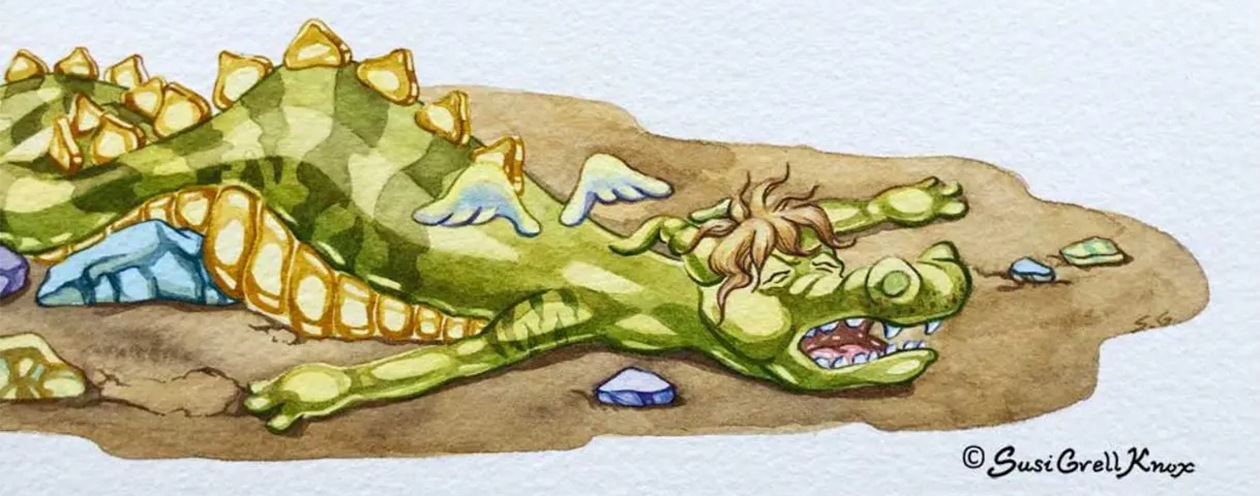 An Illustration of A Tired Dragon